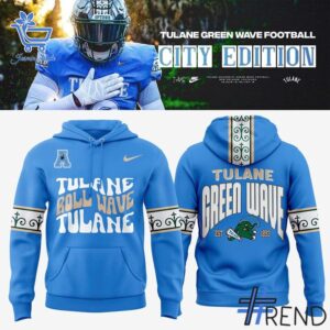 Unique 1 Tulane Green Wave football City Edition Roll Wave Hoodie with creative flair and lasting comfort.