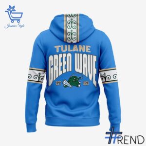 Unique 2 Tulane Green Wave football City Edition Roll Wave Hoodie with creative flair and lasting comfort.