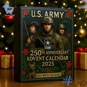 Holiday 2 US Army 250th Anniversary Advent Calendar 2025 with premium acrylic ornaments.