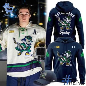 Sleek 1 Under Armour Navy Notre Dame Fighting Irish Hoodie with bold design accents and flawless fit.