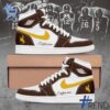 Sleek 1 Wyoming Cowboy Air Jordan High Top Shoes with bold design accents and flawless fit.