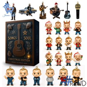 Holiday 1 Zach Bryan Christmas Advent Calendar 2025 with premium acrylic ornaments.